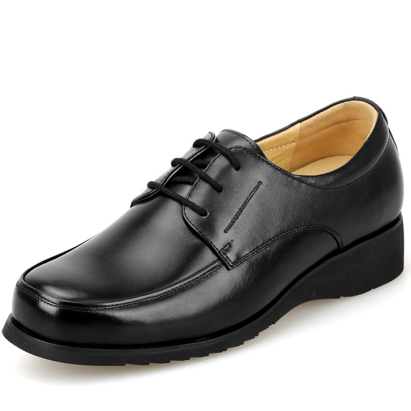 3515强人正品皮鞋男保安皮鞋正装皮鞋安保低帮鞋系带牛皮通勤鞋牛皮