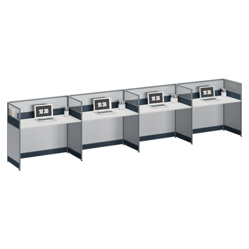 臻远ZYGW-027职员桌办公桌屏风工作卡位 直排四人位