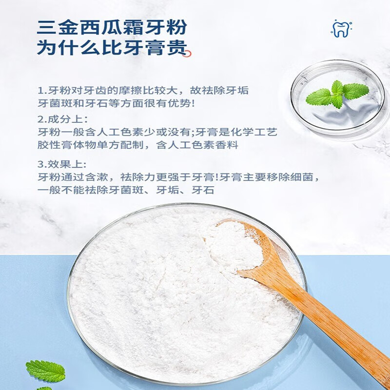 三金西瓜霜清新研白洁牙粉50g*3盒高清大图