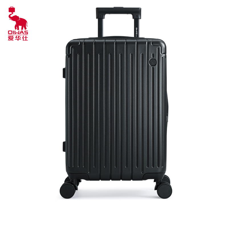 爱华仕行李箱20英寸男小型拉杆箱女万向轮登机箱旅行密码箱OCX6669A-20黑色旅行行李箱