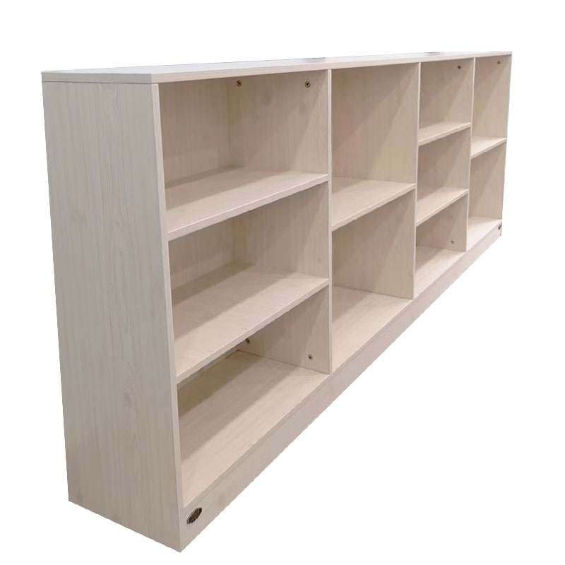 广亿隆木质储物架书架墙边柜置物架颜色可定制230*30*85cm/组高清大图