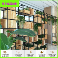 苏宁放心购loft置物架书架铁艺花架工业风装饰架客厅实木隔板架办公室隔断柜简约新款