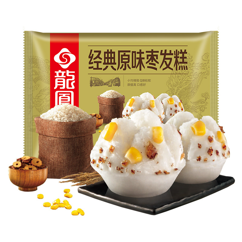 龙凤金装 经典原味枣发糕360g（12只）糕点 早餐 点心 面包 茶点 小食