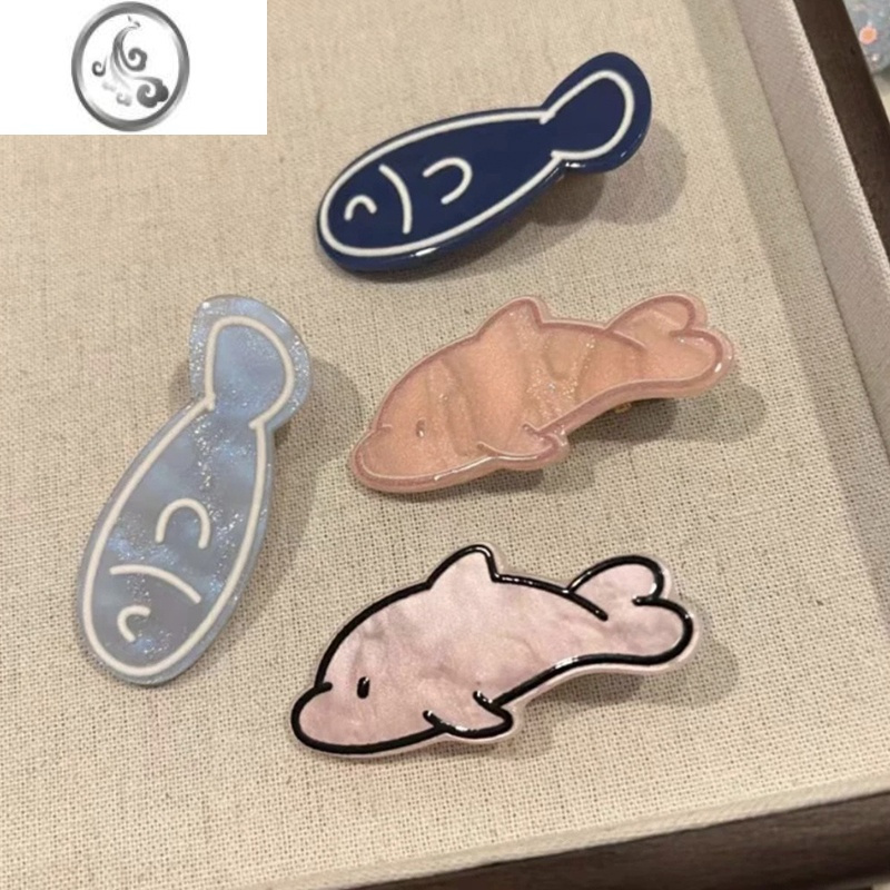 JiMi日系可爱小鱼发夹ins少女刘海夹碎发边夹学生鸭嘴夹趣味夹子发饰