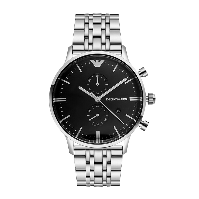 阿玛尼(EMPORIO ARMANI)男士手表 欧美品牌时尚休闲商务石英表男 AR0389