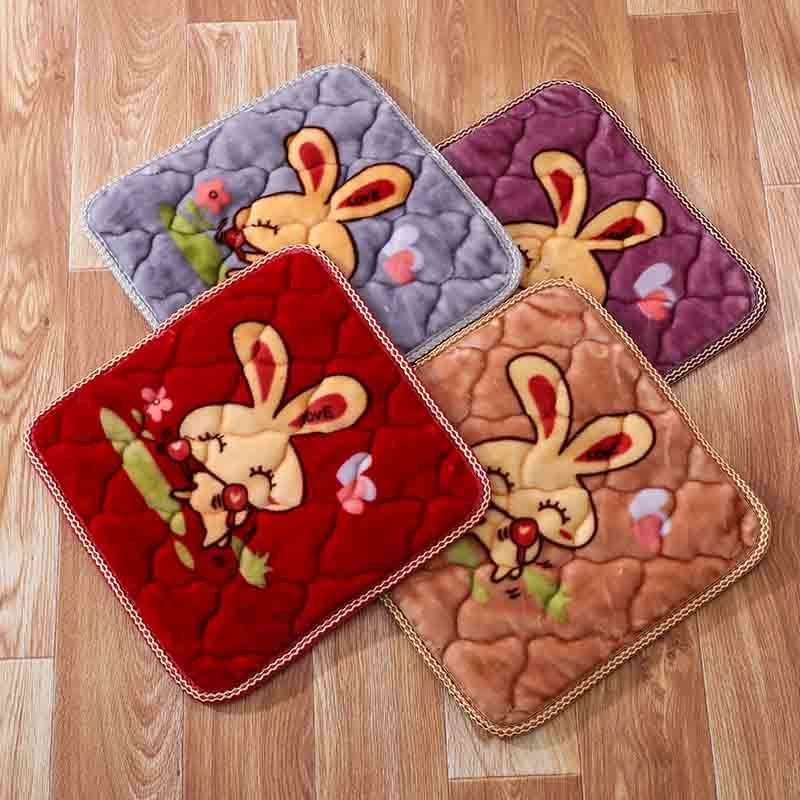 加厚毛绒防滑椅子垫饭店餐椅垫卡通花教师学生四季屁股坐垫