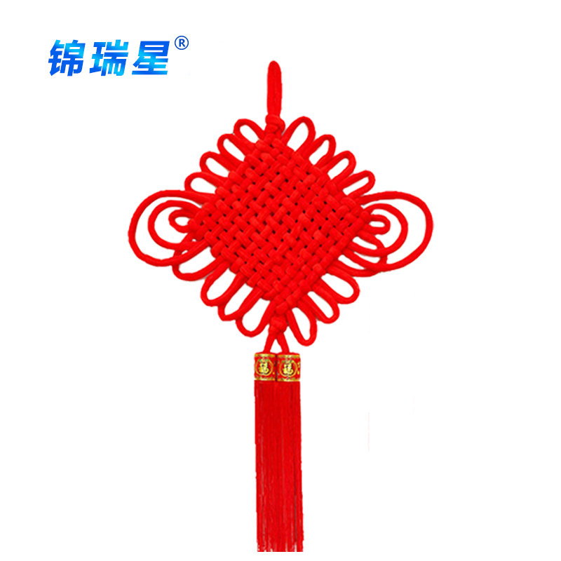 锦瑞星中国结挂件绒布1.5线8盘40*80/个高清大图