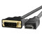 酷比客 DVI转HDMI线/2M/黑色LCCPDVI2HDMI-2M