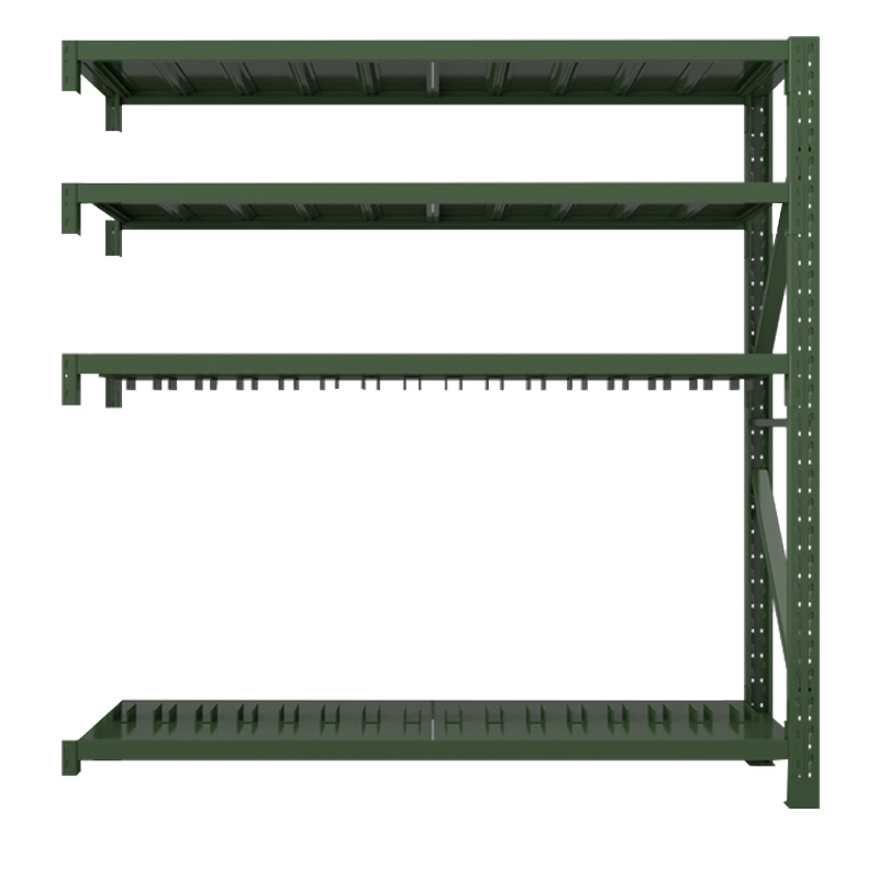 帅畅消防铁锹镐农具摆放架安保装备器材存放架绿色货架盾牌架中型-副架高清大图