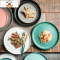 北欧餐具创意西餐盘牛排盘家用菜盘白色盘子网红意面沙拉盘平盘 敬平