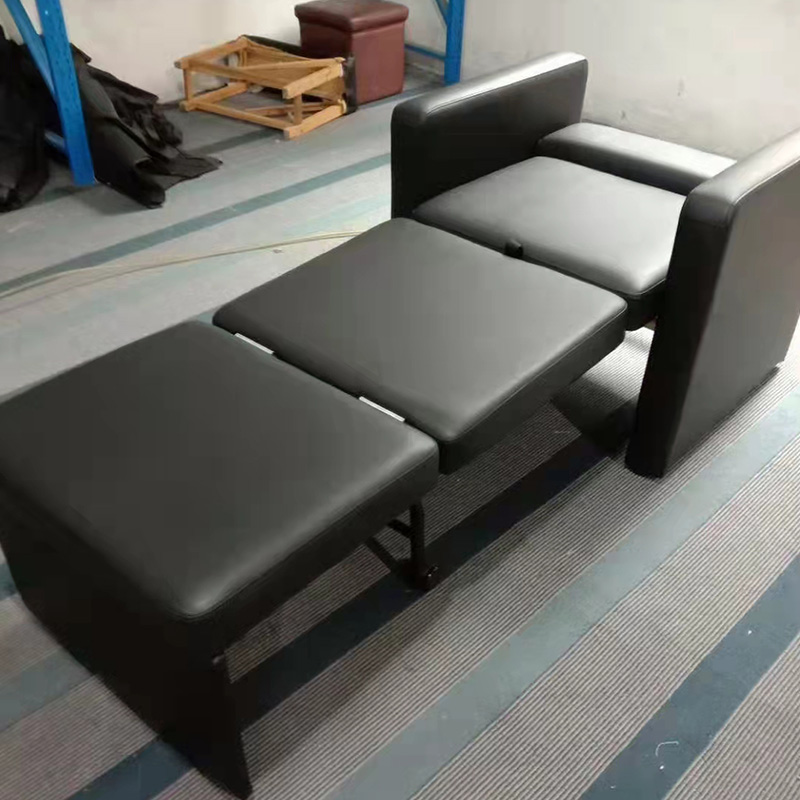 匡大 办公沙发 皮艺沙发 办公室折叠午休沙发 牛皮 单人位 KDT897高清大图