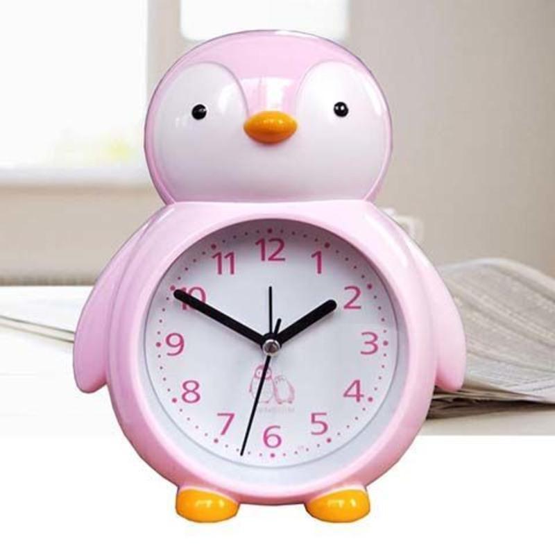 学生闹钟小企鹅钟表挂钟床头钟儿童可爱卡通小表卧室摆件创意钟表779
