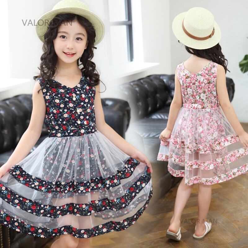 女童连衣裙夏季新款韩版儿童洋气公主裙蓬蓬纱裙小女孩裙子