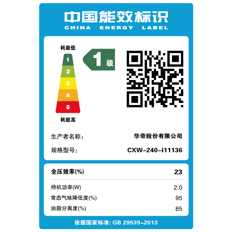 华帝(vatti)20立方油烟机挥手侧吸抽油烟机单机吸油烟机厨房家用触控390Pa宽屏拢烟CXW-240-i11136高清大图