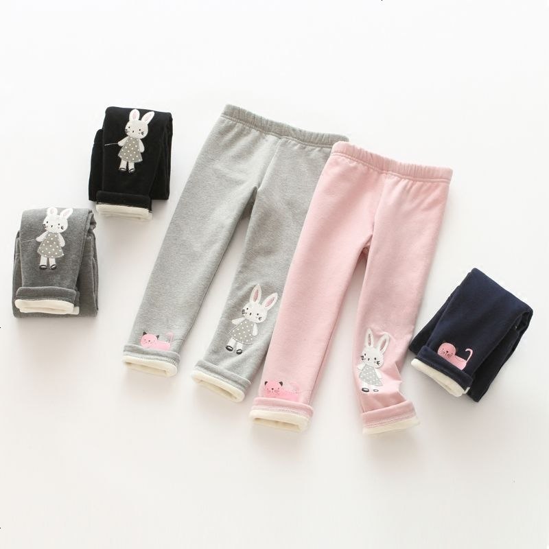 女童打底裤2019新品春秋冬装中小童新款宝宝儿童幼童保暖裤子外穿 粉红色 春秋款单裤 110cm