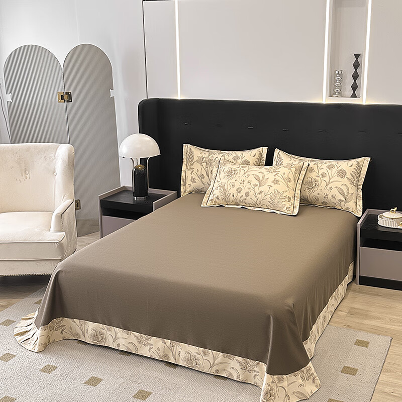 娇好韵 A类全棉四件套-烟云-特价款 200*230cm高清大图