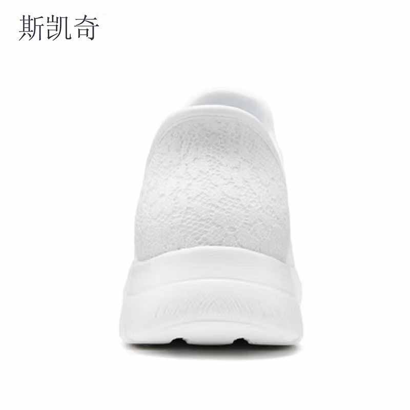 斯凯奇 女夏季白色休闲鞋 150125/WHT-7 双高清大图