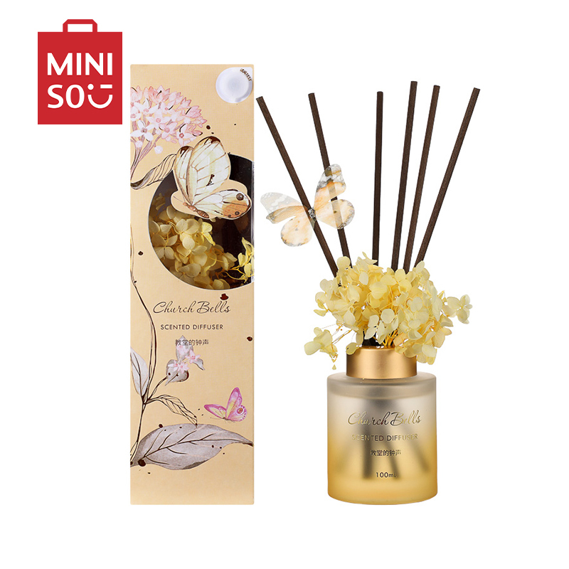 名创优品(miniso) 蝶恋花系列无火香薰室内卫生间花果香清新自然芬芳[教堂的钟声(优雅)]