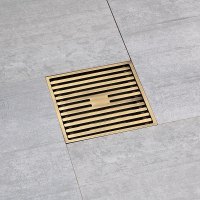 潜水艇地漏全铜防臭芯防虫淋浴款地漏防堵盖板通用管道青古铜色LTK40-10