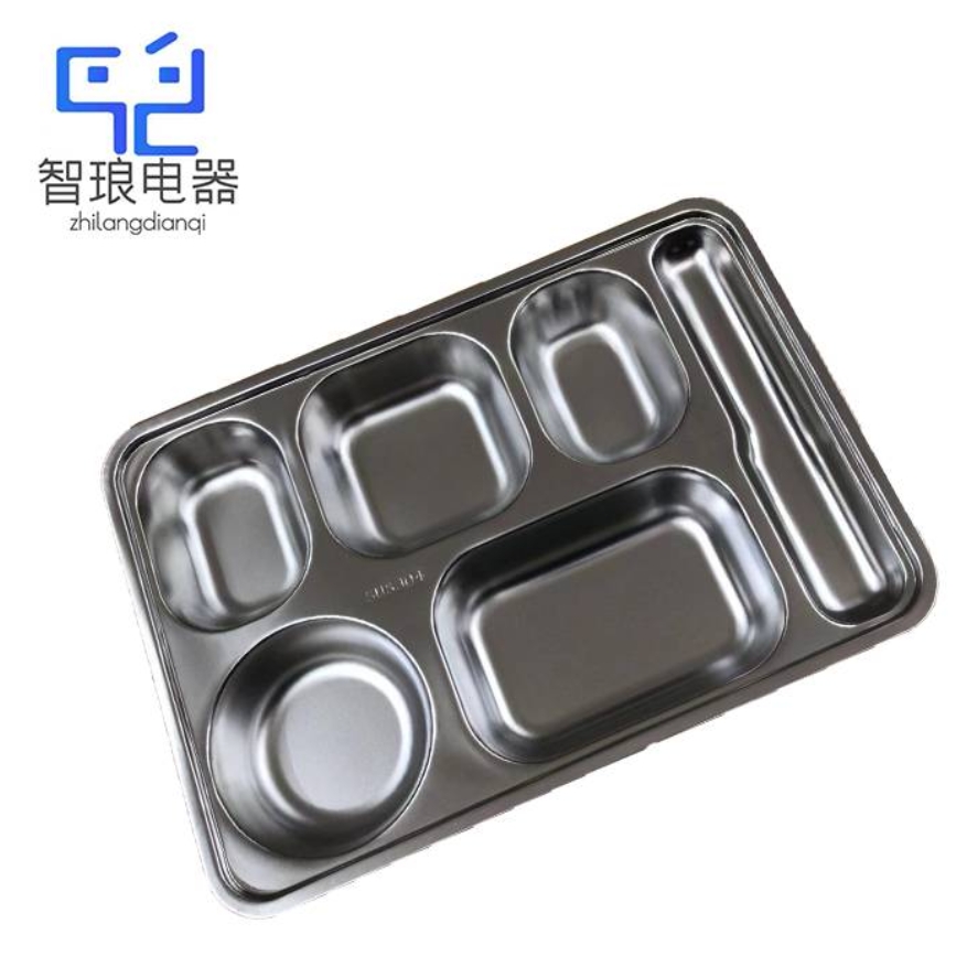 万允 304不锈钢餐盘 六格厚1.0mmm/个高清大图