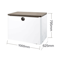 美的 Midea BD/BC-208KEVA凡帝罗家用冷柜 卧式顶开门单温冷冻冷藏冰柜 电脑温控（新款）
