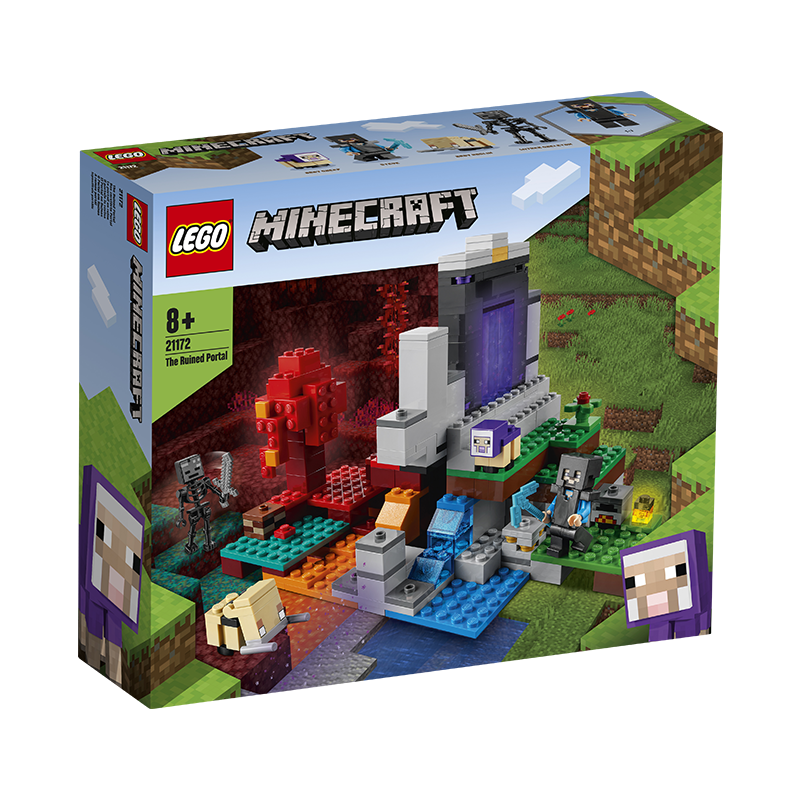 lego乐高6月新品minecraft21172废弃传送门积木玩具