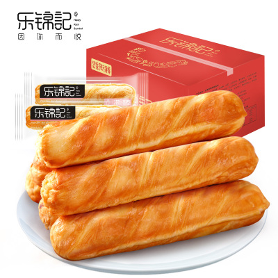 [乐锦记]面包奶香原味手撕棒750g整箱早餐休闲办公室零食