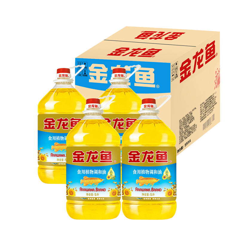金龙鱼 调和油5L 4桶/箱 单箱价格