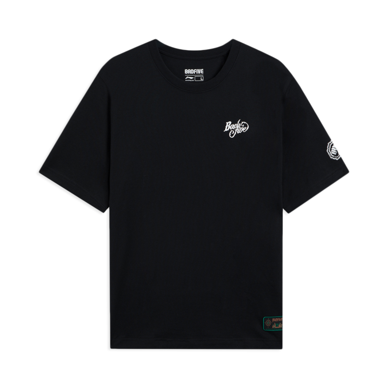 李宁反伍badfive短袖t恤男士2022新款圆领男装上衣针织运动服