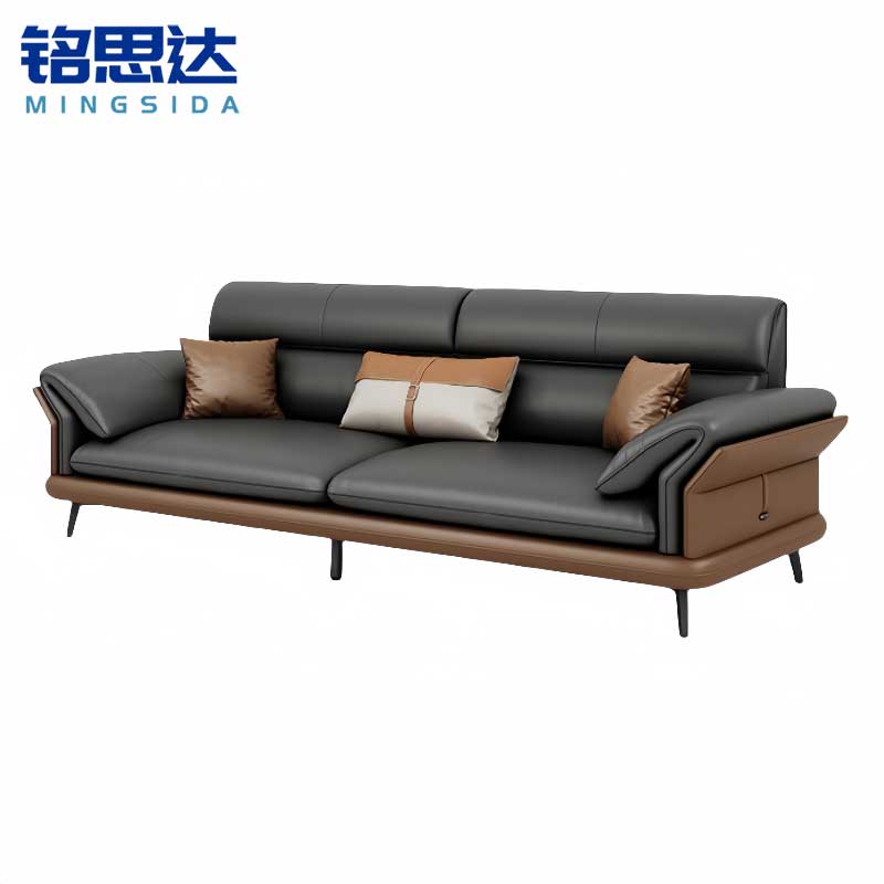 铭思达皮艺沙发三人位张高清大图