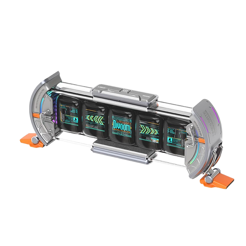 Divoom点音 时光之门任意门辉光管时钟电竞房装饰科技感电脑桌搭rgb氛围灯智能桌面潮玩摆件赛博朋克礼物银色高清大图