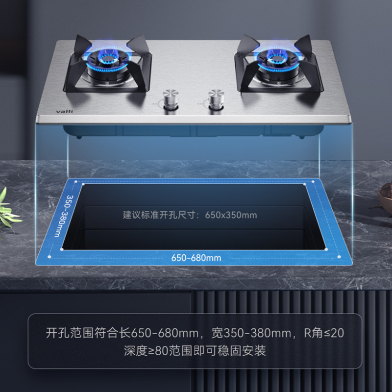 华帝(vatti)i11195+i10065A 21立方大吸力欧式顶吸抽油烟机燃气灶具烟灶套餐5.2大火力 天然气