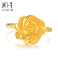 周生生(CHOW SANG SANG)黄金足金Floret幸福花语戒指女款 72931R计价