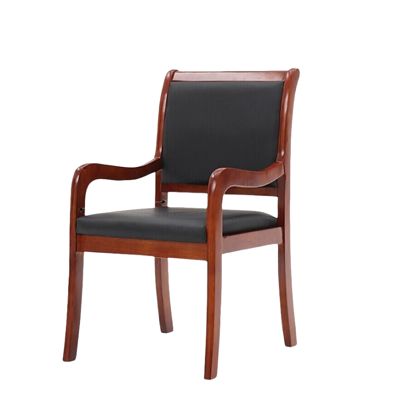 铭思达实木会议椅带扶手把高清大图