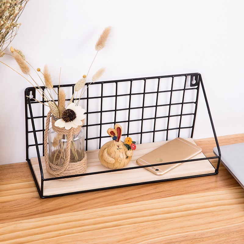 免打孔墙上置物架日式墙壁挂铁艺浴室厨房整理架壁挂篮隔板收纳架