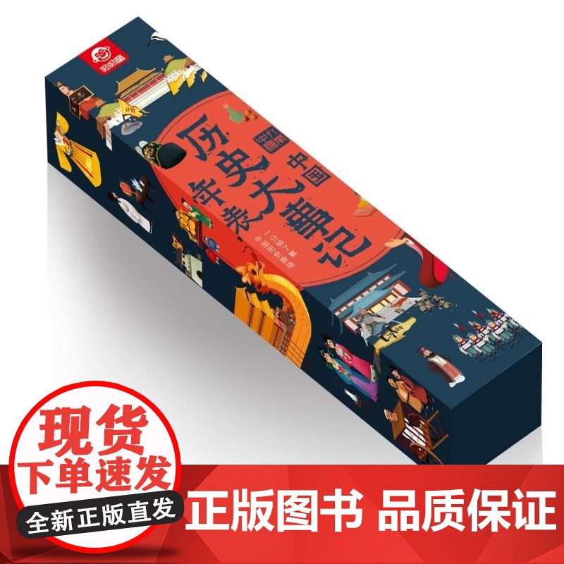 抖音同款]中国历史时间轴大事件记年表大事墙贴年表历史2米超长高21cm历史画卷朝代挂图3000+个知识中学生历史考试考点高清大图