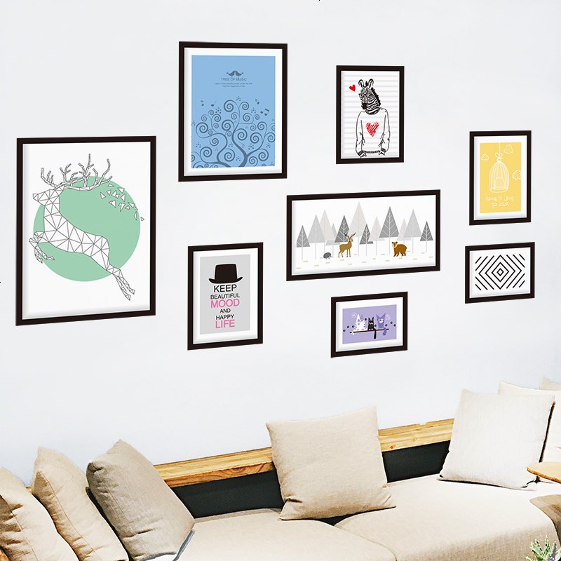 简约现代墙贴墙纸贴画卧室房间墙壁装饰照片贴客厅背景墙海报贴纸