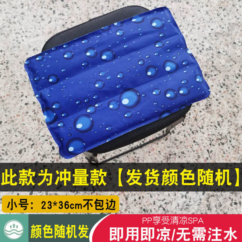 夏季冰垫坐垫汽车冰凉垫水袋降温椅垫夏天免注水凝胶透气学生冰枕 默认尺寸 已注水23*36cm不包边颜色随机