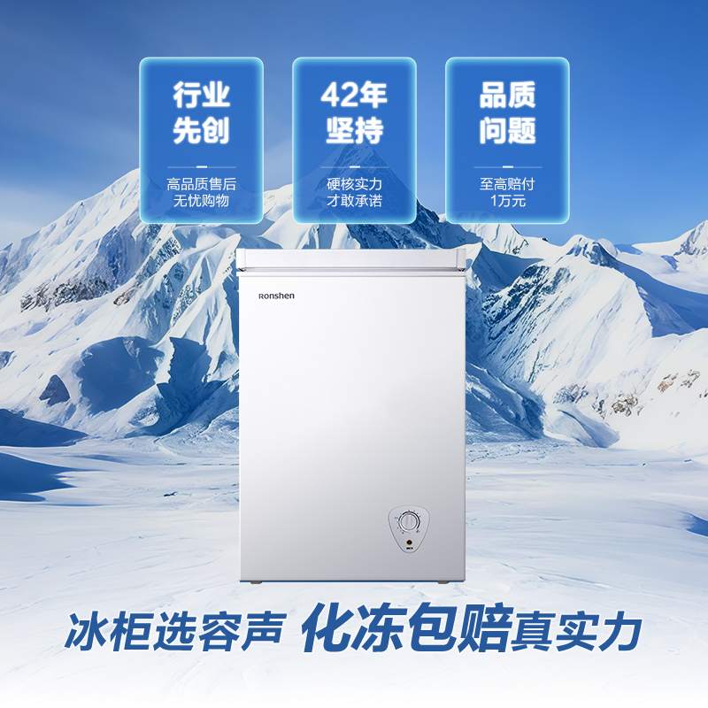 容声(Ronshen)100升顶开门小型冰柜 一级能效 母婴家用冷藏冷冻转换节能单温 国补 (白)BD/BC-100MB高清大图