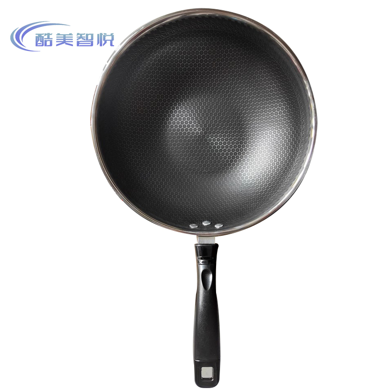 酷美智悦 不粘锅炒锅双面屏三层钢32cm KM-BH336 个高清大图