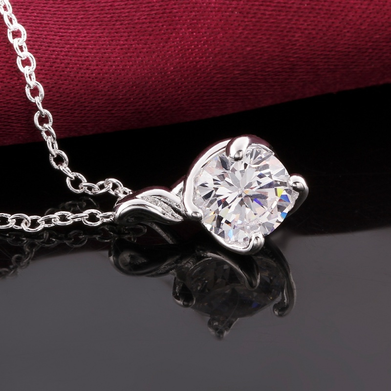 N658 Women Silver Necklace 镀925纯银女项链日韩版锁骨链潮人送女朋友七夕情人节礼物
