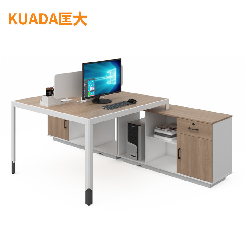 匡大办公桌 现代简约员工桌 1.4米双人位职员桌 KDT-FP688A-2