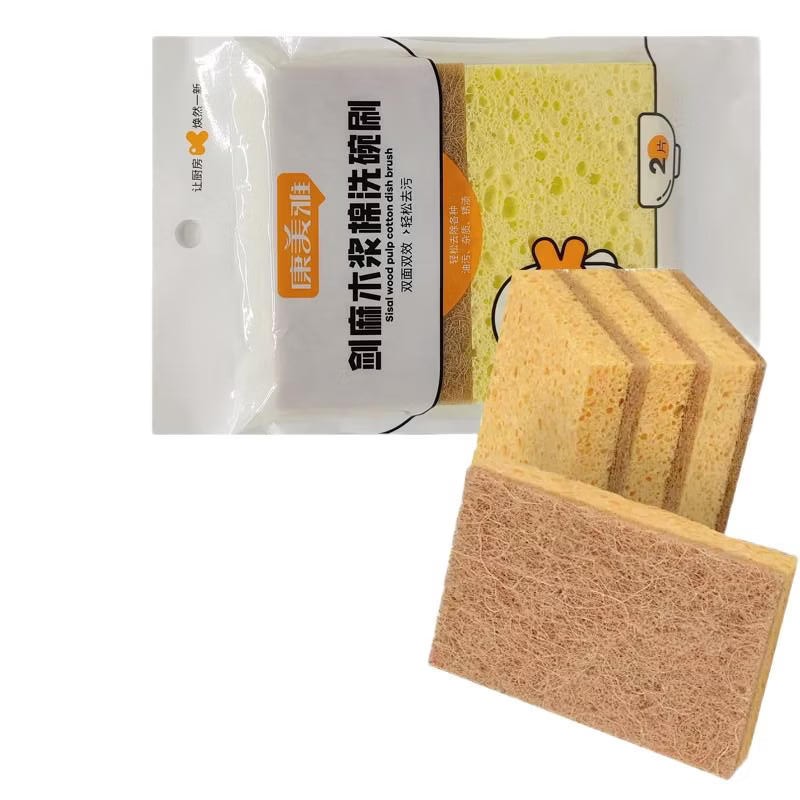康美雅厨房百洁布海绵抹布去油污强效清洁耐用不伤锅抗菌设计高清大图