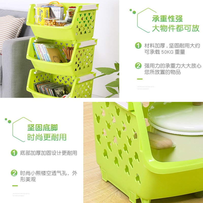 厨房置物架落地多层蔬菜藤架子用品菜篮子筐各种收纳家用大全收纳层架 三维工匠高清大图
