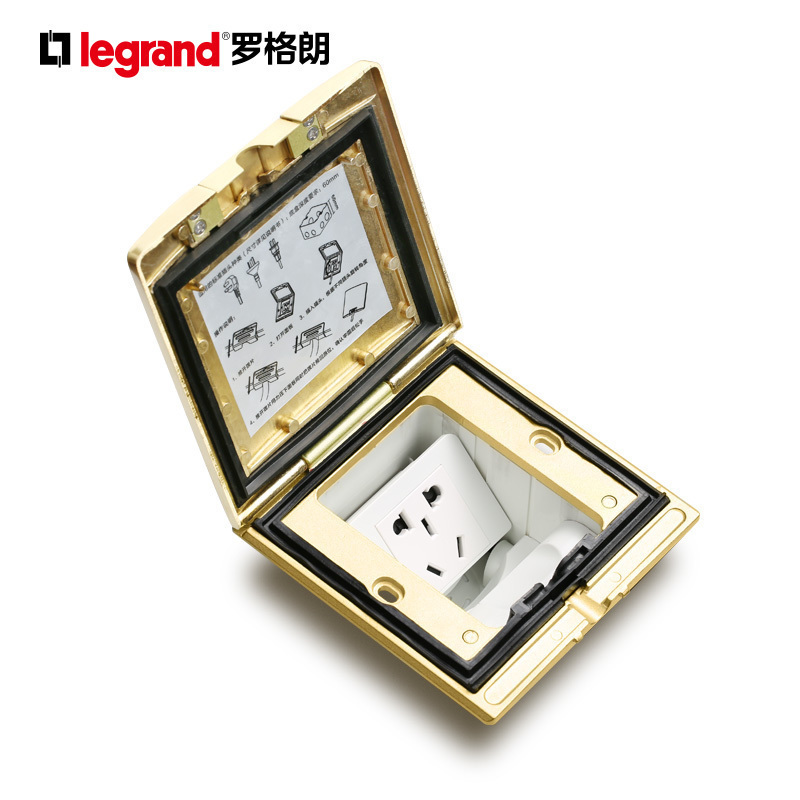 罗格朗(Legrand)地插座tcl地插全铜防水二三插隐藏式家用5五孔地面地板地插座面板地插