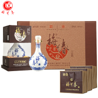 梅兰春 46度龙瓶青花龙 500ml 6瓶整箱装 芝麻香型白酒 20年陈酿 中华老字号[新旧包装随机发]