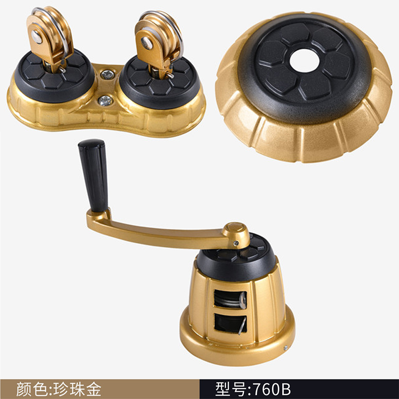 美帮汇750-760型套餐升降晾衣架配件手柄把 万向顶轮全铝好手摇高清大图