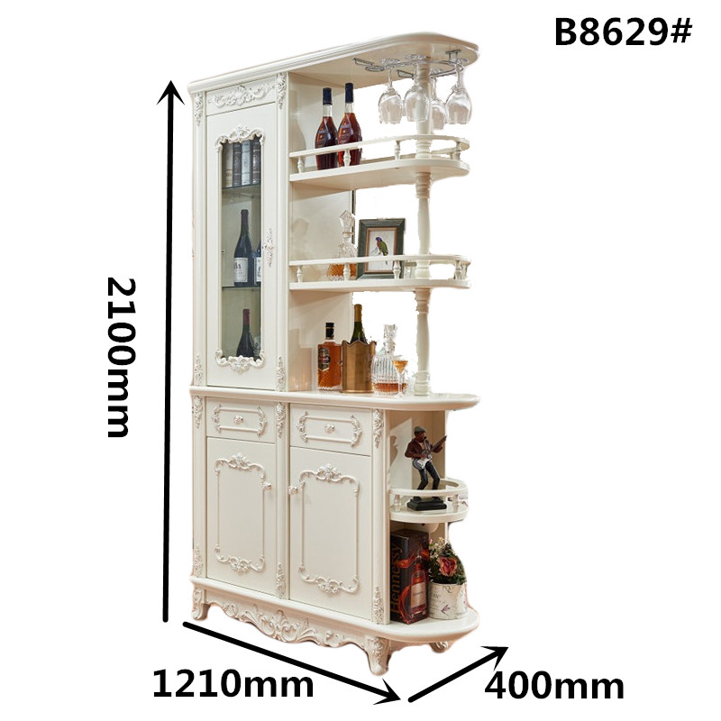 欧式进玄关柜隔断柜鞋柜双面现代简约客厅屏风装饰柜厅柜酒柜 组装_8629象牙白描银雕花1米21长_框架结构
