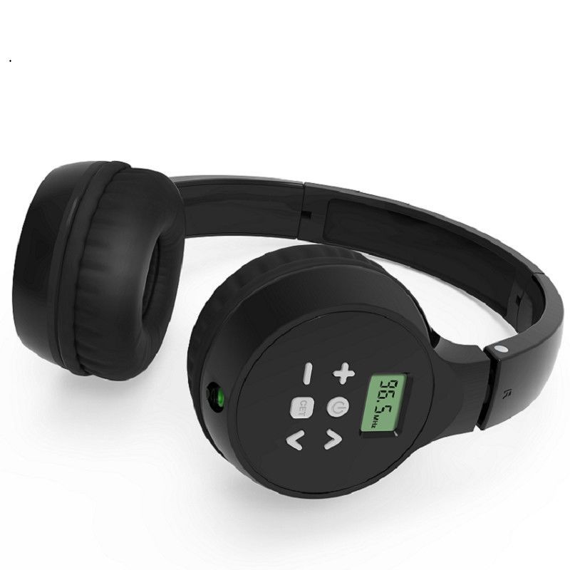 艾本 c-201 英语四级听力耳机大学外语四六级教学调频无线耳机 黑色