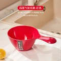 苏宁塑料舀水瓢水勺家用高颜值厨房小水舀子一体加厚面勺瓢子2112 舀面勺加长款-红色